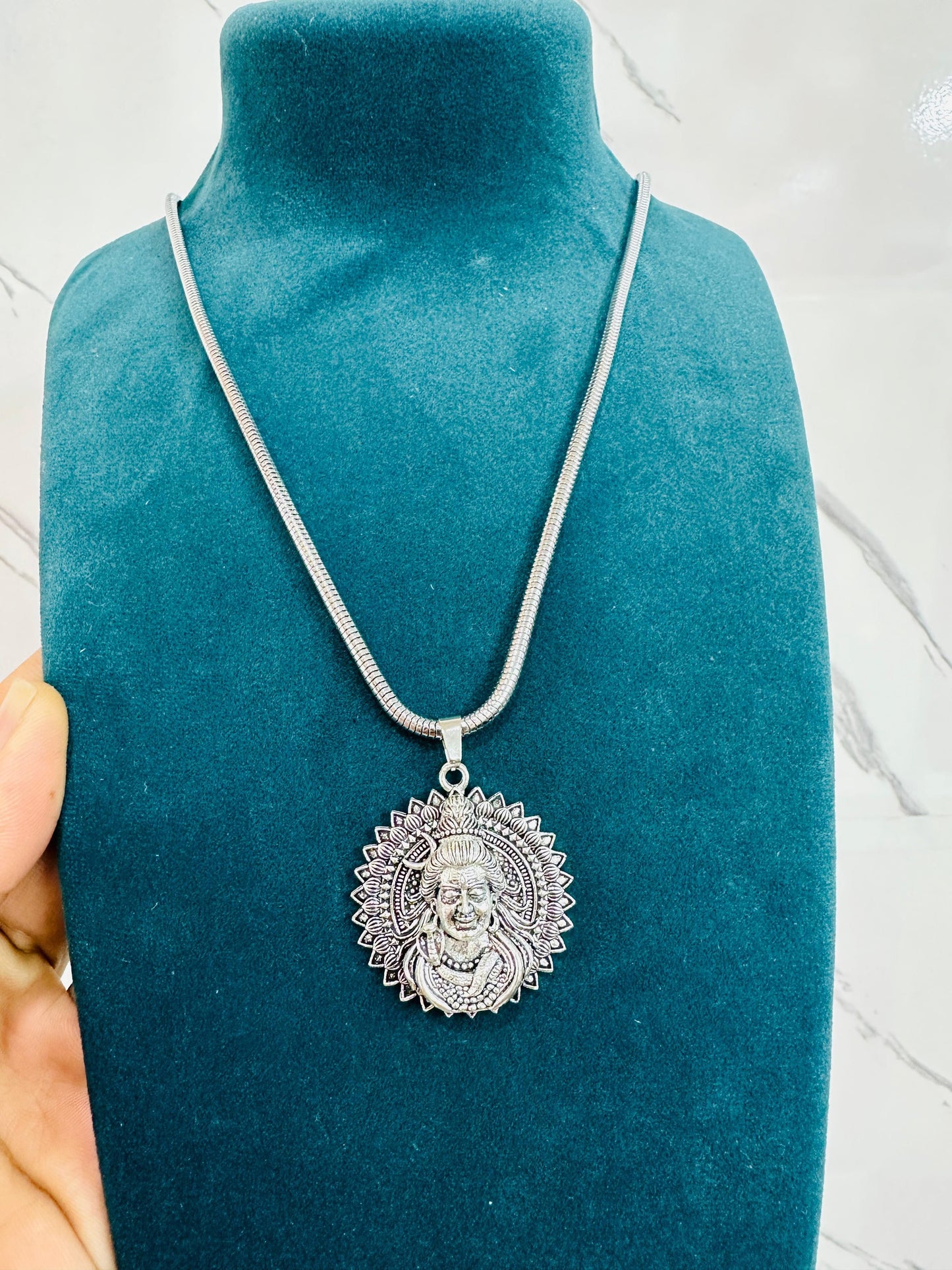 Lord Shiva Pendant with Snake Chain